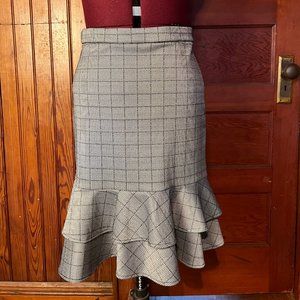 Banana Republic Plaid Fluted Skirt